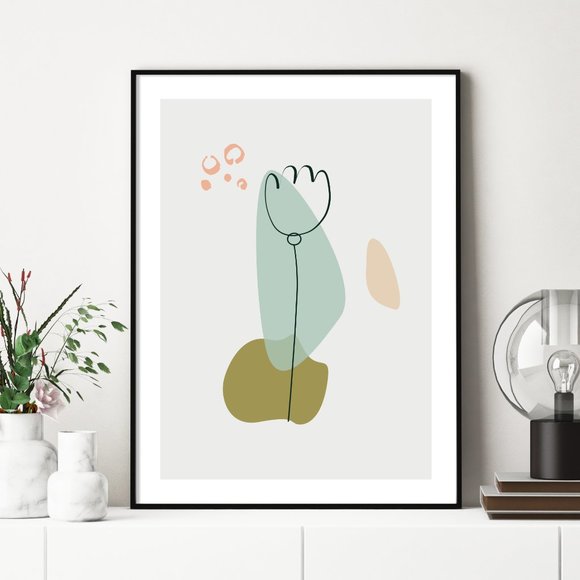Modern Minimalist Abstract Nature Boho Wall Art Print Home Decor [No Fra… - Picture 2 of 6